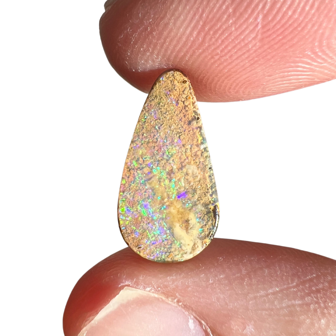 6.55 Ct teardrop boulder opal pair