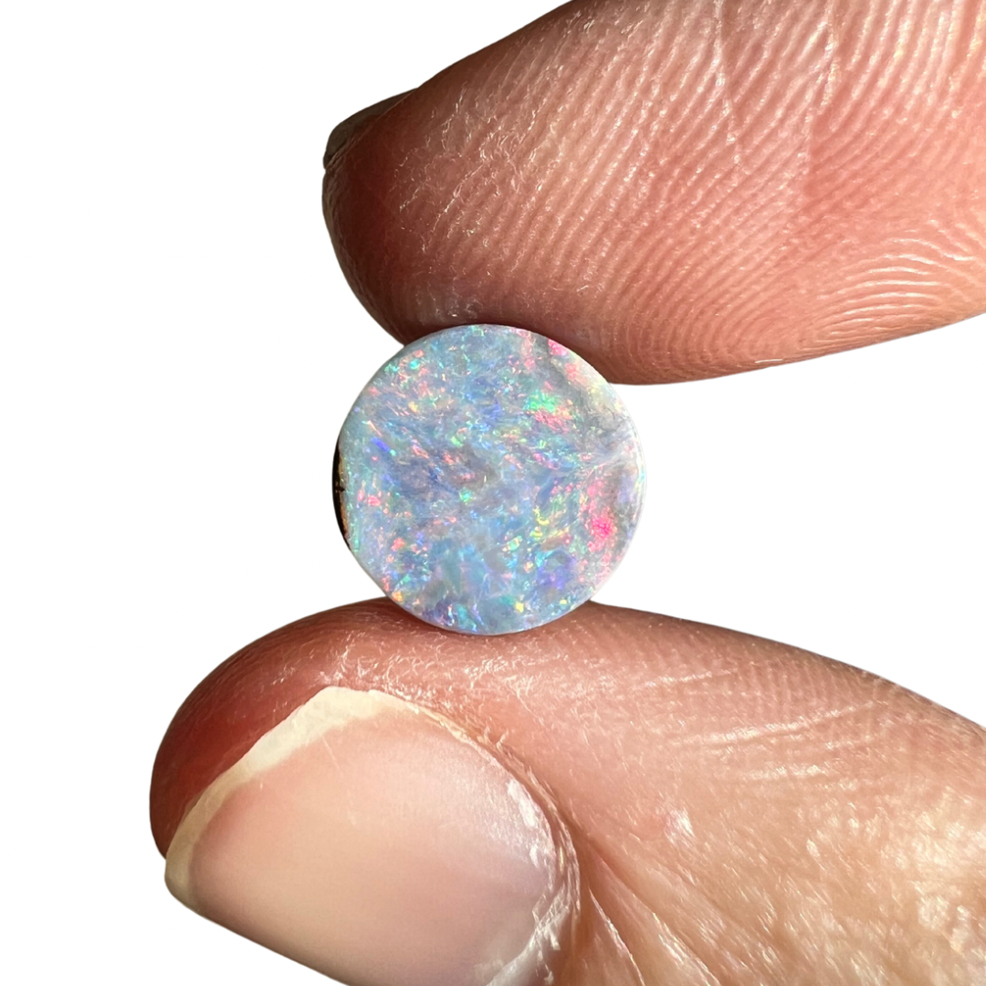 4.18 Ct round boulder opal pair