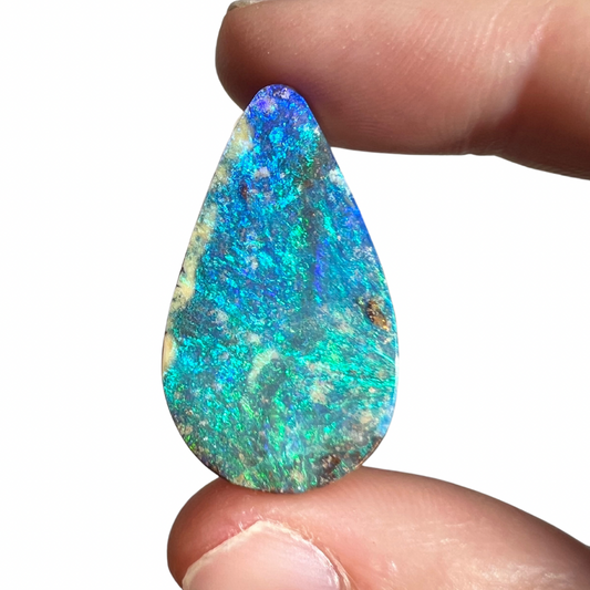 21.16 Ct large green-blue boulder opal