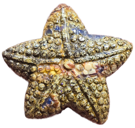 Exquisite 20.71 Ct Australian Boulder Opal Matrix Starfish Carving