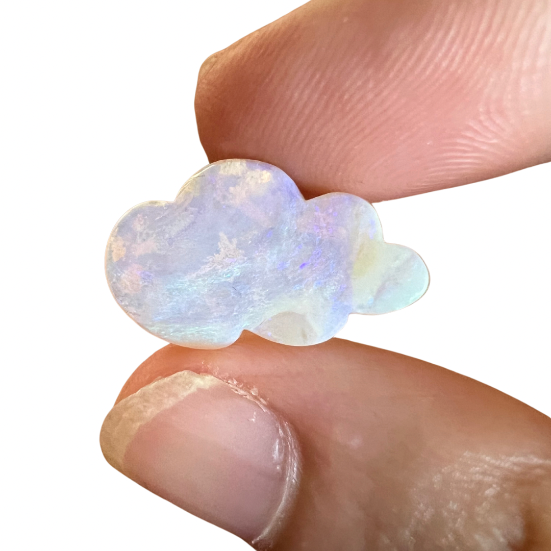 4.93 Ct wood replacement opal cloud carving