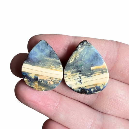 31.26 Ct large boulder opal pair