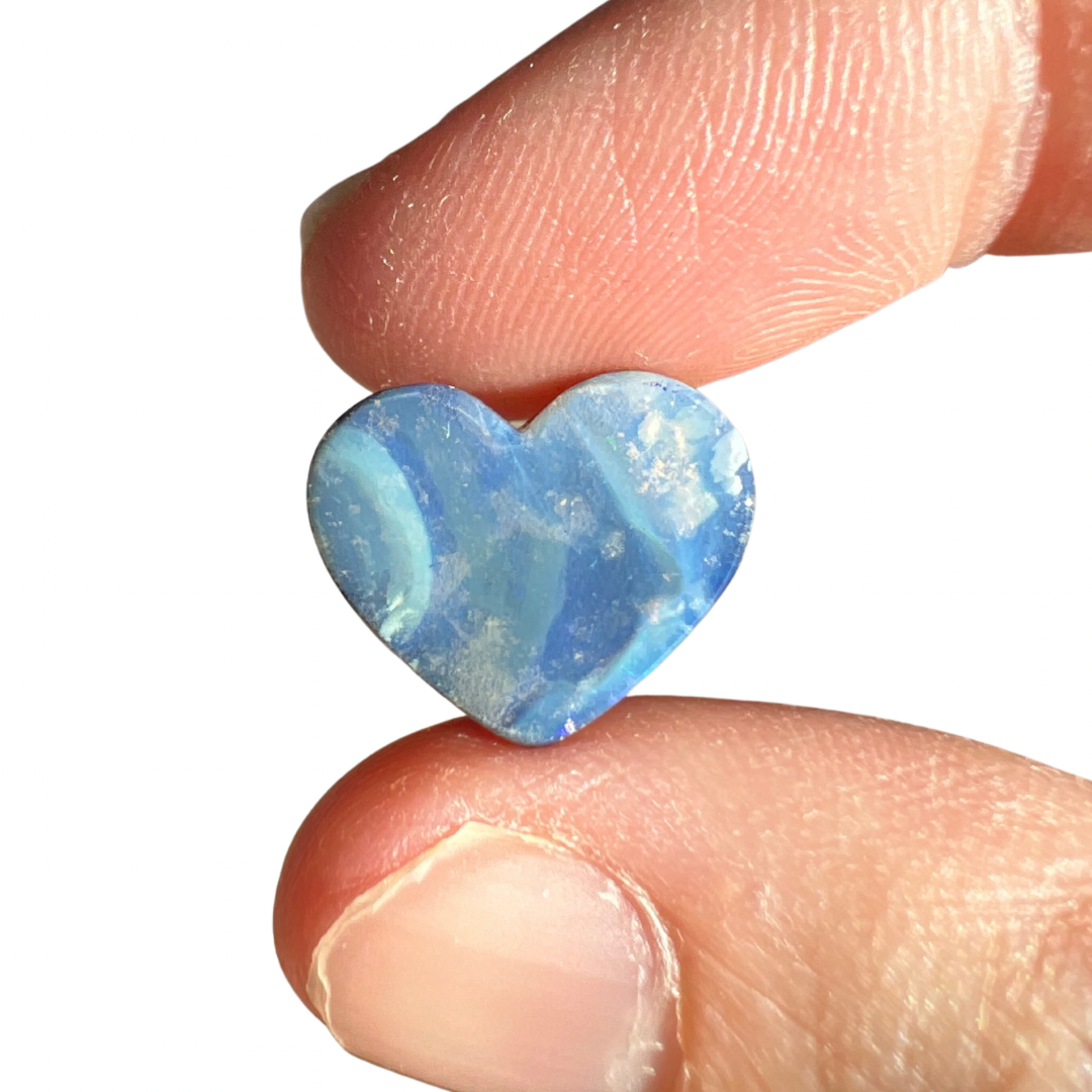 5.21 Ct blue heart boulder opal