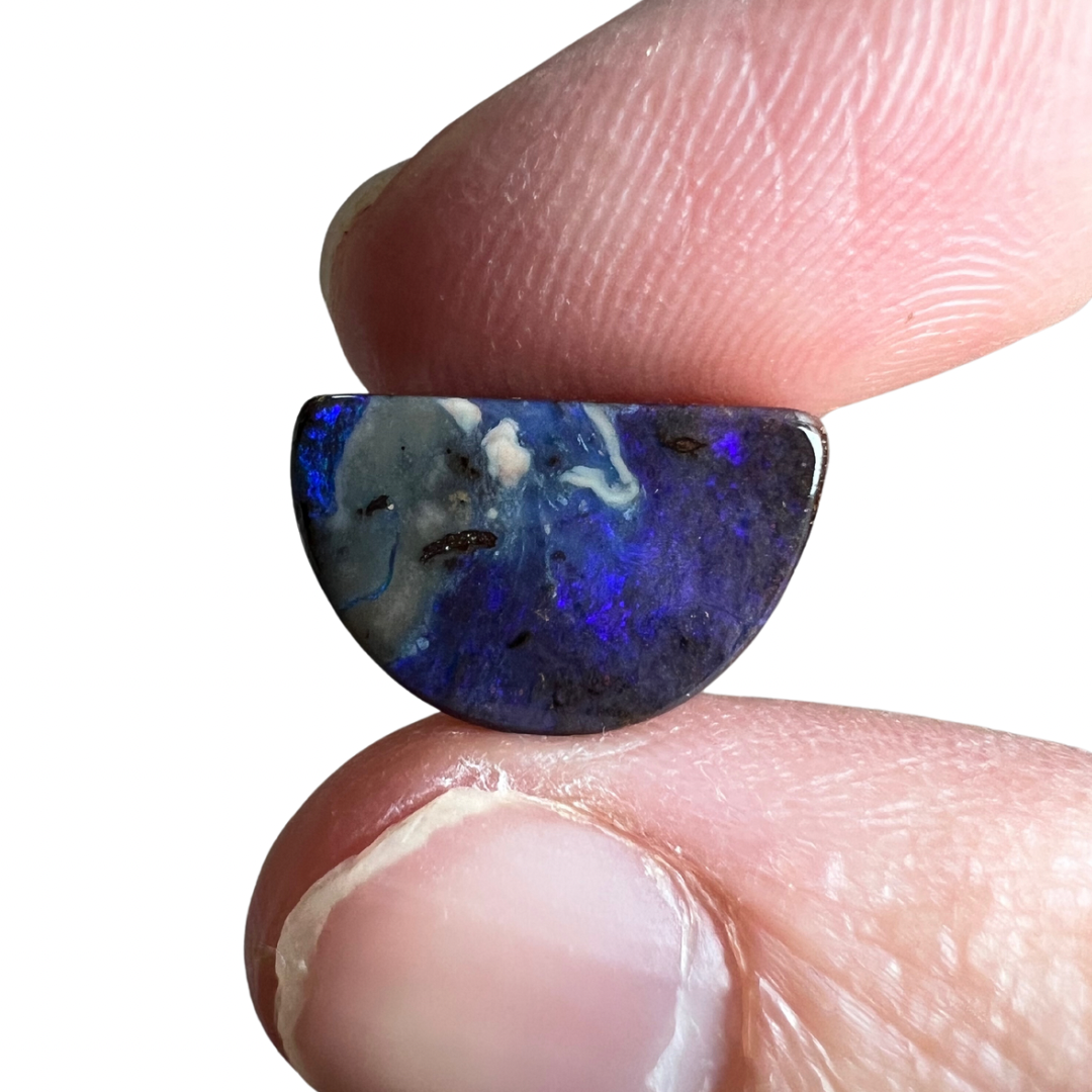 9.42 Ct purple boulder opal pair