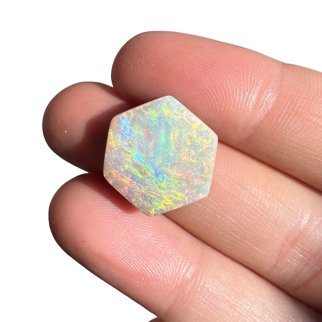 8.30 Ct light hexagon boulder opal
