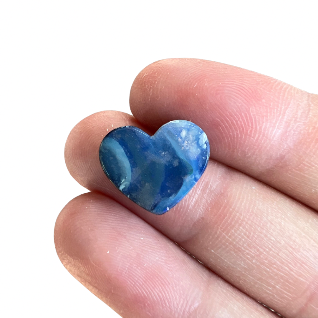 5.21 Ct blue heart boulder opal