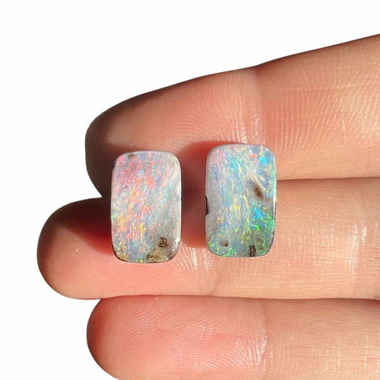 7.71 Ct boulder opal pair