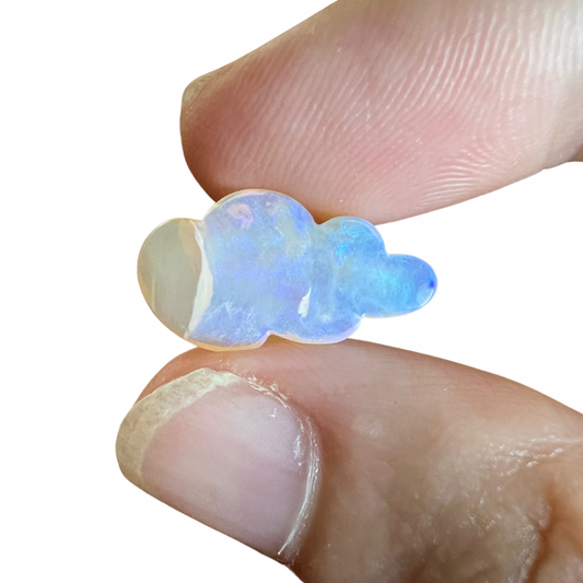 3.43 Ct wood replacement opal cloud carving
