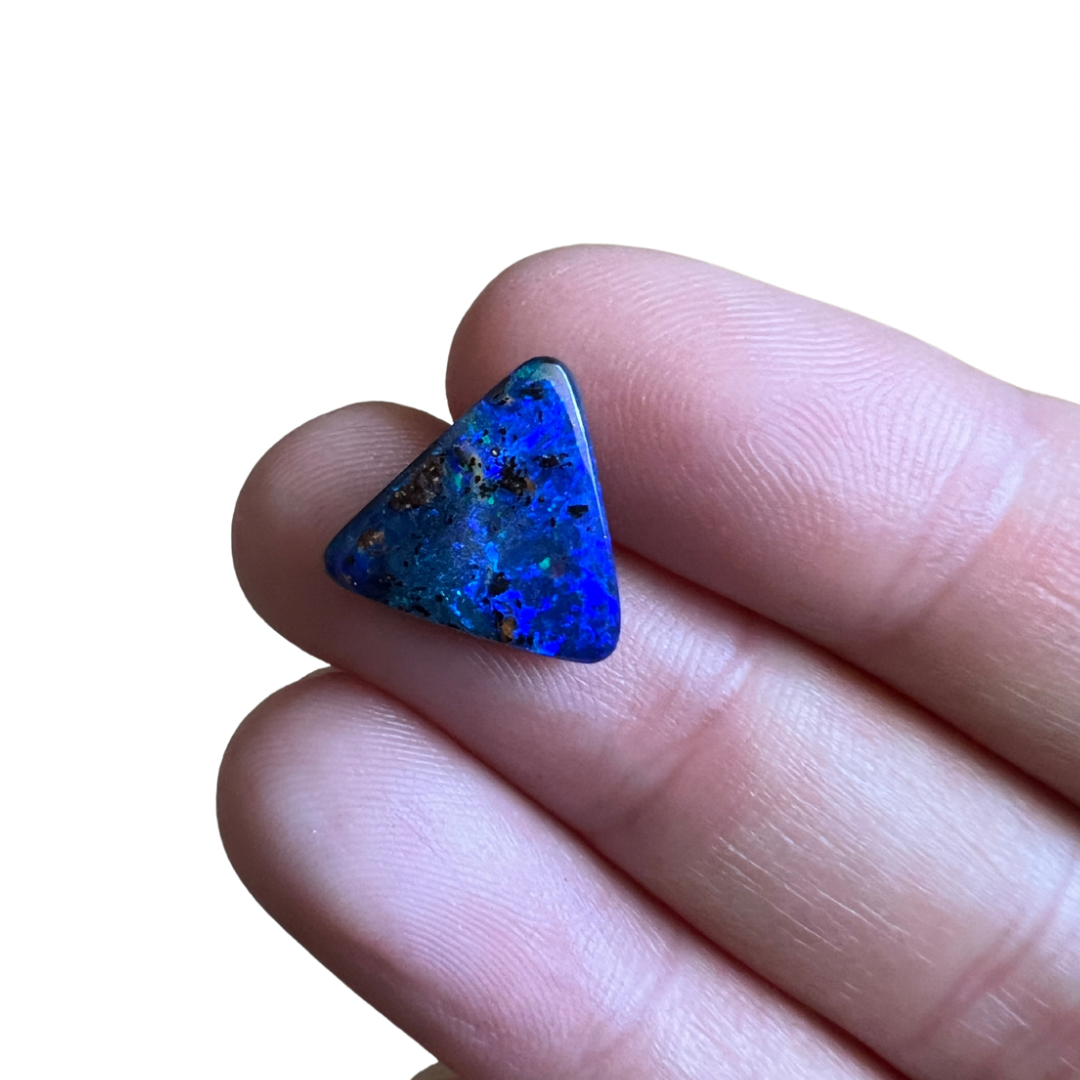3.30 blue triangle boulder opal