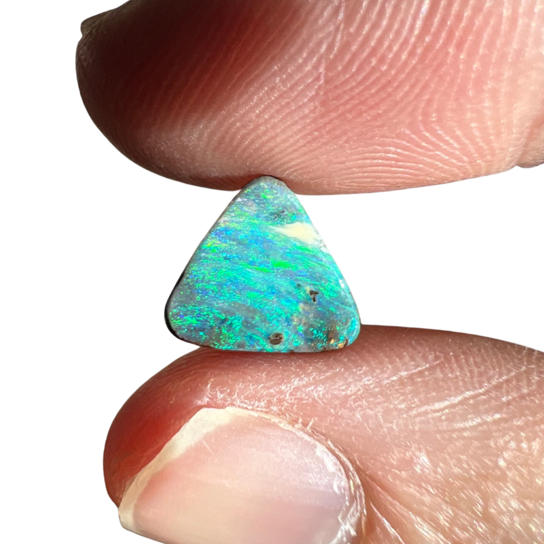 4.02 Ct triangle boulder opal pair