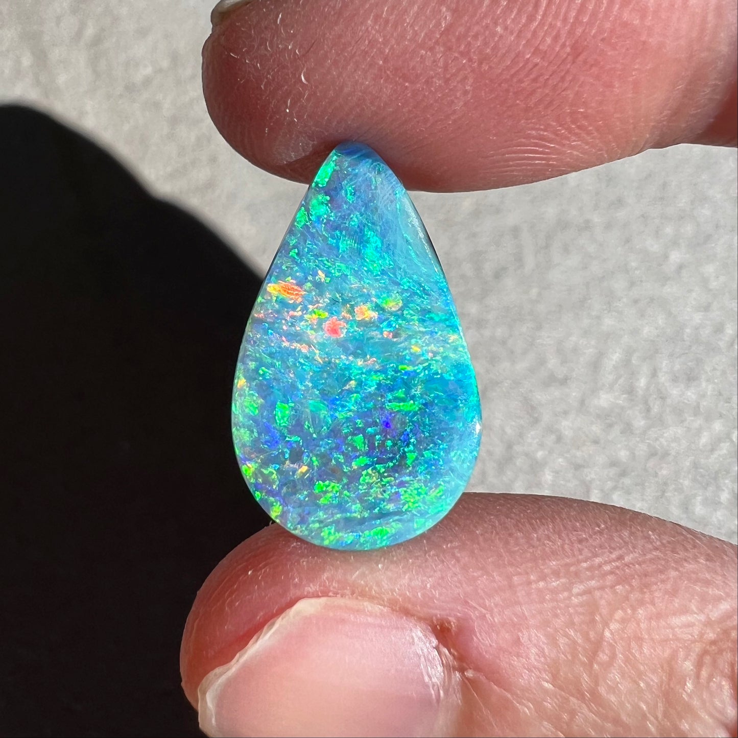6.38 Ct pink and turquoise boulder opal