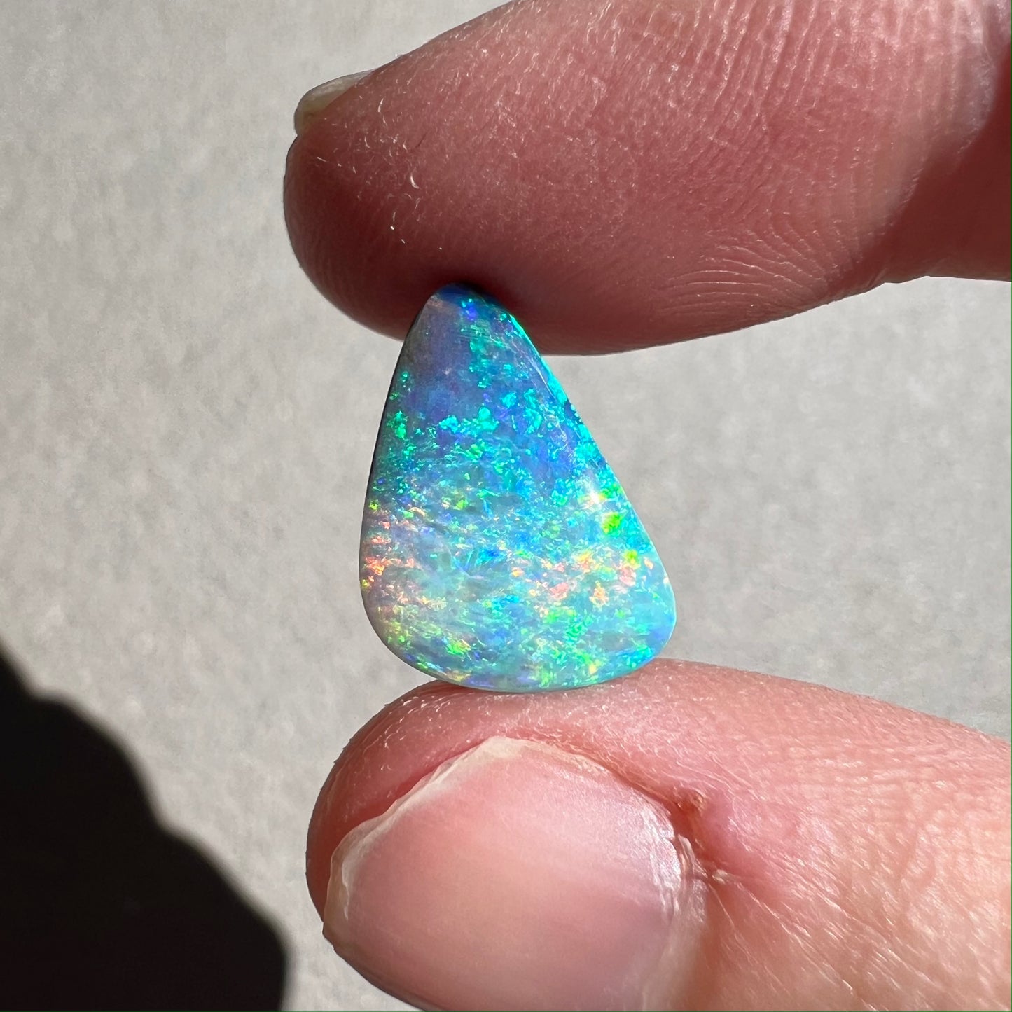 4.21 Ct pink and turquoise boulder opal