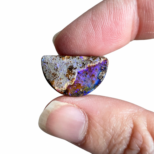 6.99 Ct half-circle boulder opal