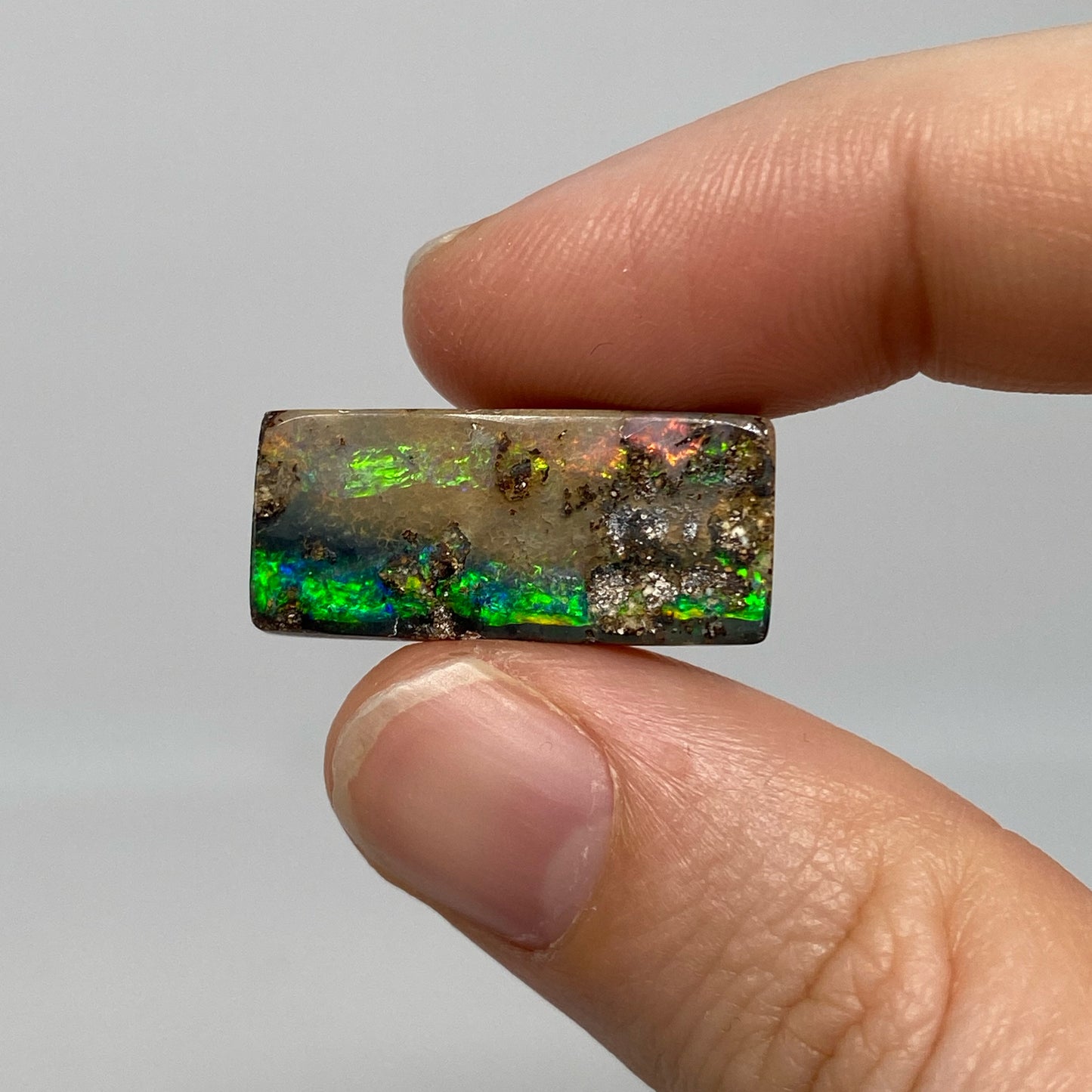 10.57 Ct rectangle boulder opal