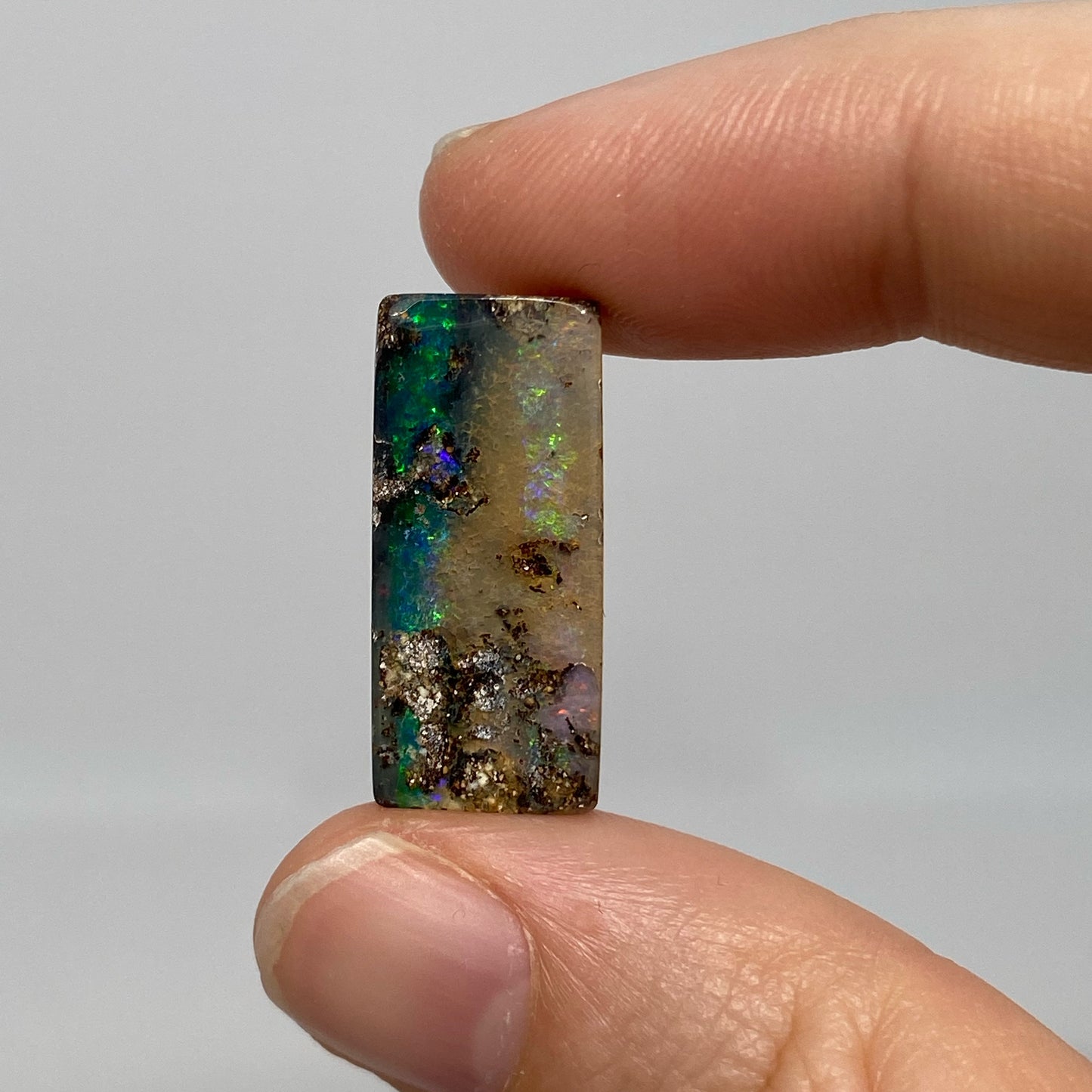 10.57 Ct rectangle boulder opal