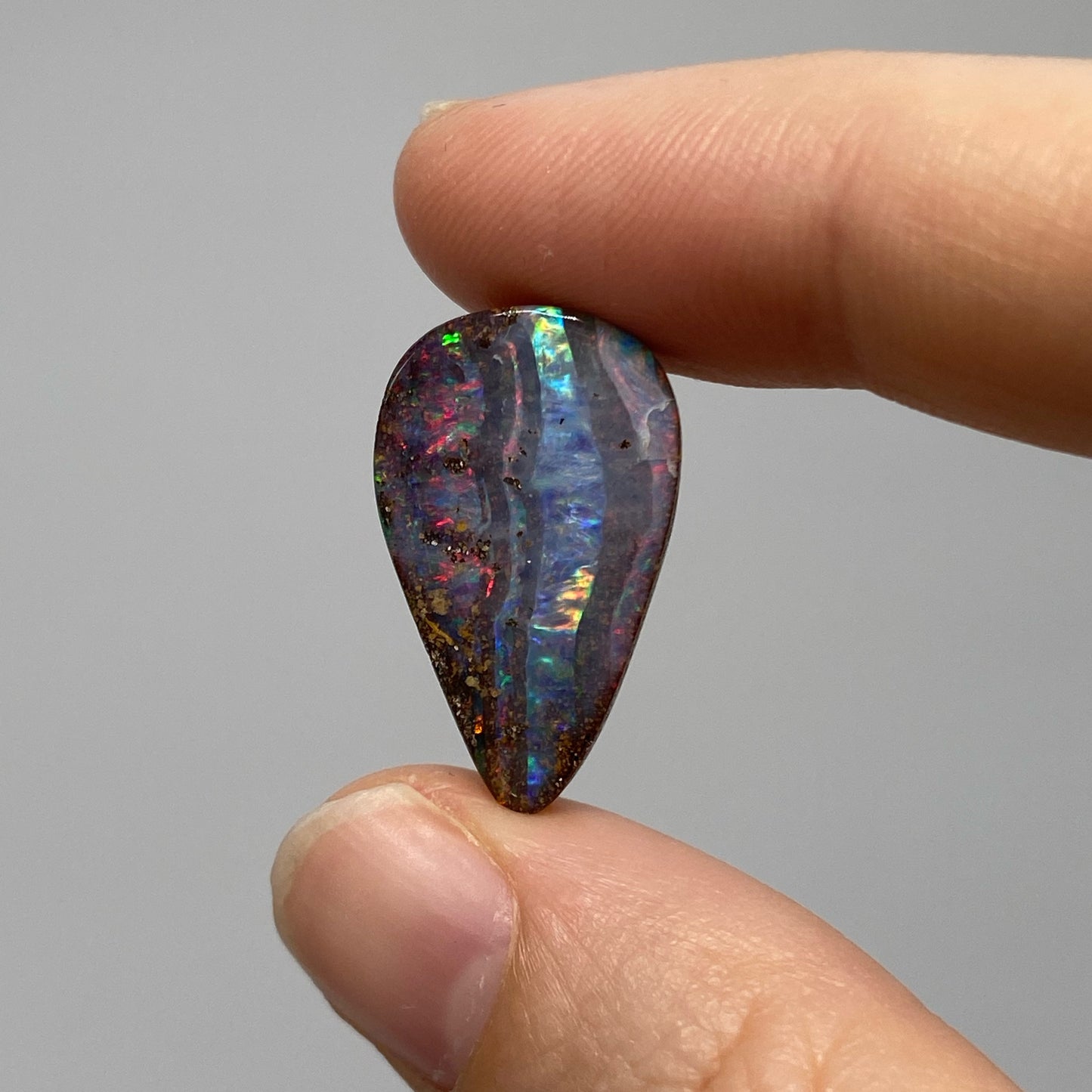9.70 Ct teardrop boulder opal