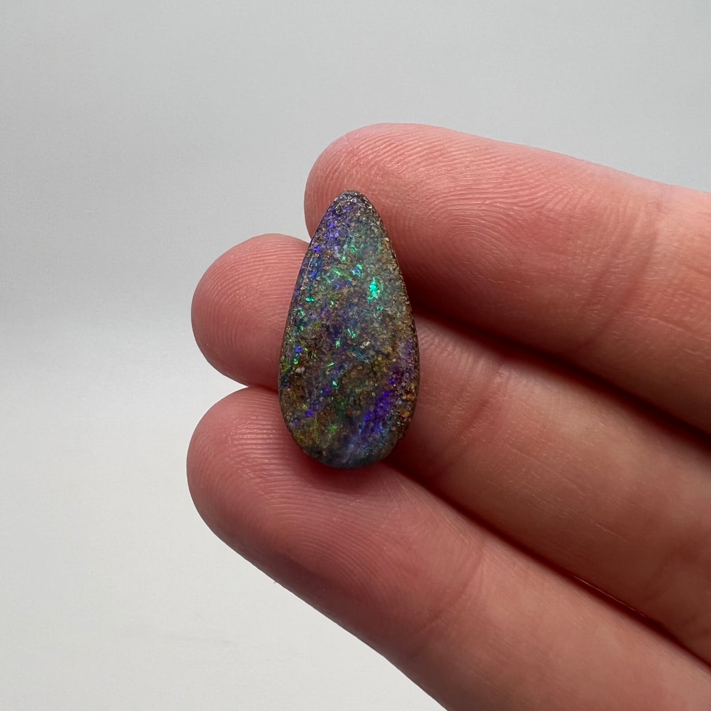6.09 Ct green and purple boulder opal
