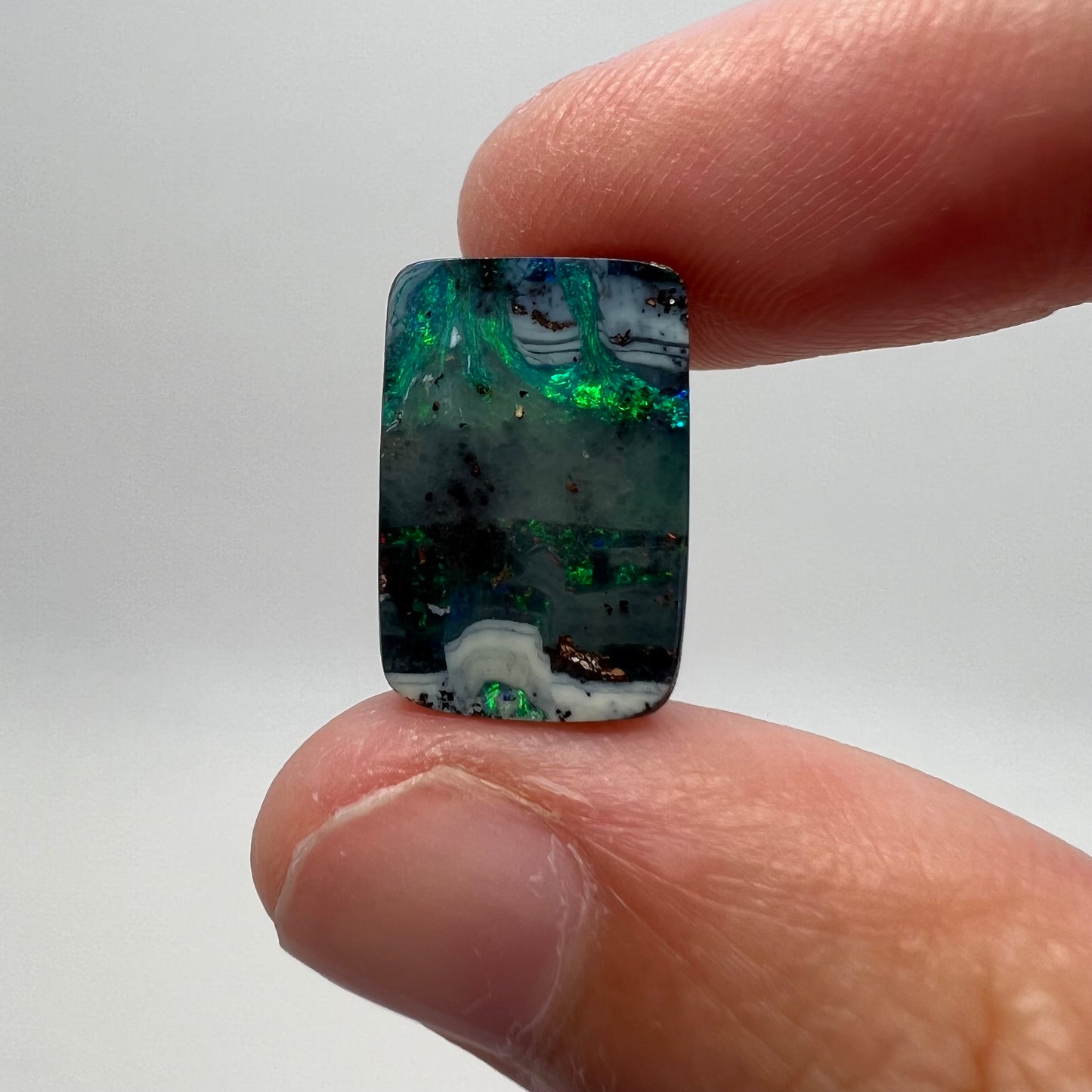 8.36 Ct rectangle boulder opal