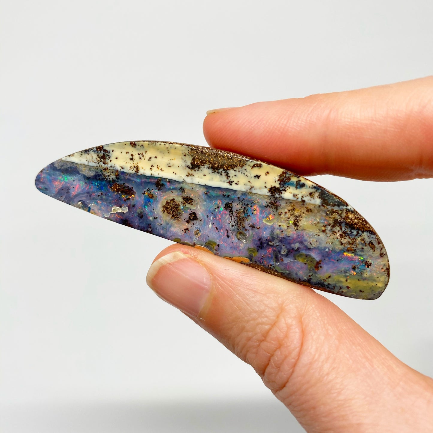 Australian Boulder Opal - 87 Ct pink arch boulder opal specimen - Broken River Mining